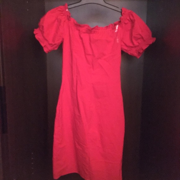 Fashion Nova Off the Shoulder Red Dress - Picture 2 of 2